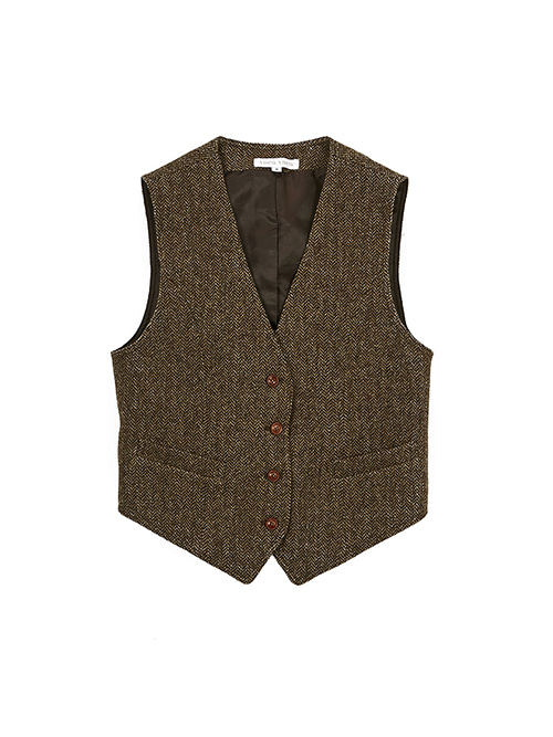 [리퍼브][윤혜진님 개인결제창]Herringbone Wool Vest_2Colors