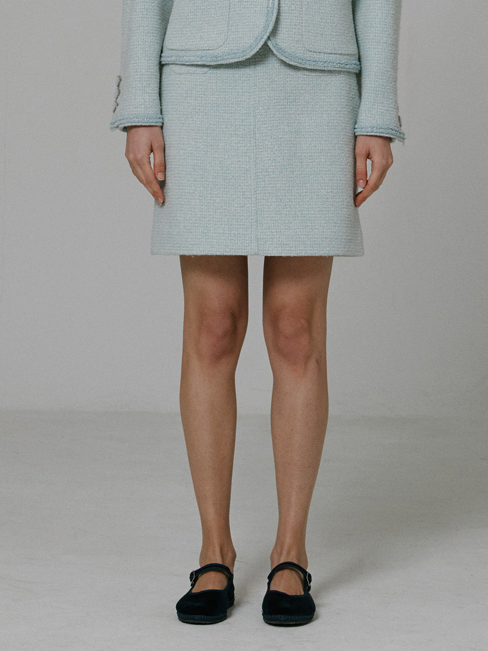 [FITTING SALE] Maremma Tweed Skirt_Mint