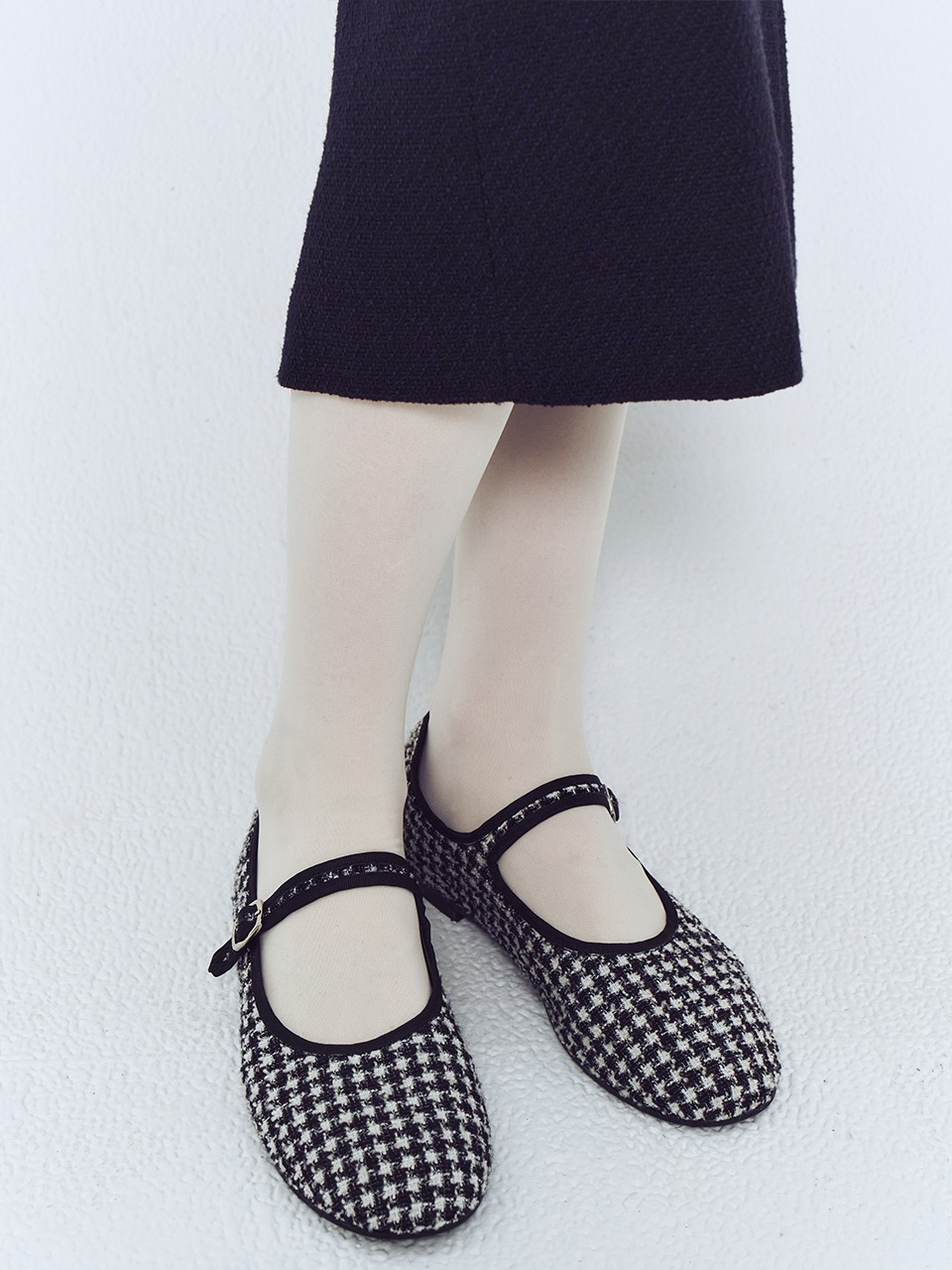 Tweed Velvet Flat Shoes VC239OSO001M