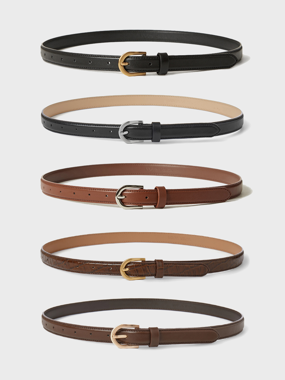 [BLACK SIVER - 3월 말 순차배송] Classic Italy Leather Belt_5color VC2299BT001M